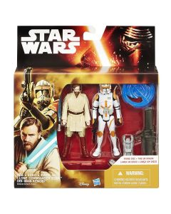 Star Wars: The Force Awakens Boxed 3.75" Mission 2 Pack-Obi-Wan Kenobi & Commander Cody Action Figures
