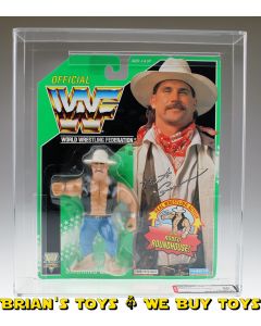 1994 Hasbro WWF Series 11 Green Card Bart (Smoking Gunns) Action Figure AFA 80 NM (C80 B85 F85) #11019884