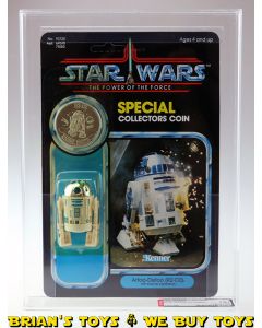 Vintage Kenner Star Wars Carded POTF 92 Back R2-D2 (with Pop-Up Saber) Action Figure AFA 75+ Y-EX+/NM (C75 B80 F80)  #11017986