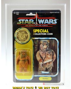 Vintage Kenner Star Wars Carded POTF 92 Back Romba Action Figure AFA 70 Y-EX+ (C75 B70 F90)  #17674365