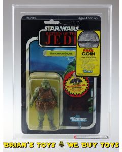 Vintage Kenner Star Wars ROTJ Carded 3.75" Gamorrean Guard Figure AFA 70 Y-EX+ (C70 B85 F85) #11690318