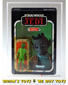 Vintage Kenner Star Wars ROTJ Carded 3.75" Greedo Figure AFA 80 Y-NM (C75 B85 F80) #16246629