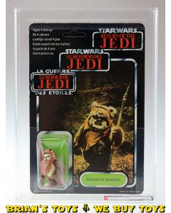 Vintage Palitoy Star Wars Carded Tri-Logo 70 Back-B Wicket W. Warrick Action Figure AFA 75 EX+/NM (C80 B75 F85)  #12132225