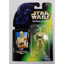 POTF 2 SW JP C-3PO Green Tint Green Brian's Toys