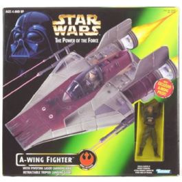 A-WING FIGHTER Star Wars Power Of The Force 2 1997 
