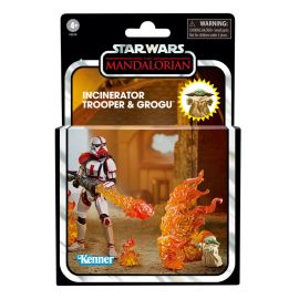 Star Wars The Vintage Collection Deluxe Incinerator Trooper and Grogu 3 3/4-Inch Action Figures