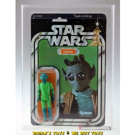 Vintage Kenner Star Wars Carded 21 Back-B Greedo Action Figure AFA 70+ EX+ (C75 B70 F85)  #16350077