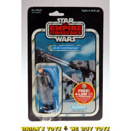 Vintage Kenner Star Wars Carded 3.75" ESB AT-AT Commander Action Figure C2Y (melted bubble, ink on card)