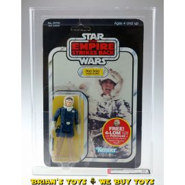 Vintage Kenner Star Wars Carded ESB 47 Back Han Solo (Hoth Outfit) Action Figure AFA 60 EX (C60 B80 F85)  #11408208