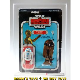 Vintage Kenner Star Wars Carded ESB 48 Back-A R2-D2 (with Sensorscope) Action Figure AFA 60 EX (C60 B80 F80)  #19285336