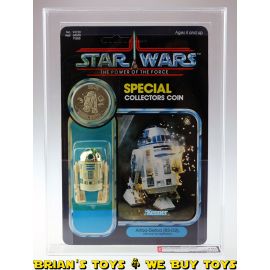 Vintage Kenner Star Wars Carded POTF 92 Back R2-D2 (with Pop-Up Saber) Action Figure AFA 75+ Y-EX+/NM (C75 B80 F80)  #11017986
