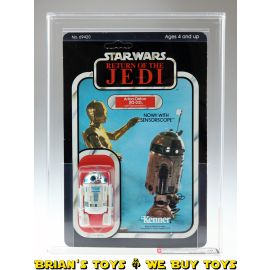 Vintage Kenner Star Wars Carded ROTJ 77 Back-A R2-D2 (with Sensorscope) Action Figure AFA 70 EX+ (C70 B75 F80) #18203308
