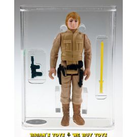 Vintage Kenner Star Wars Loose HK Luke (Bespin Fatigues) Brown Hair Action Figure AFA 80 NM #11773072