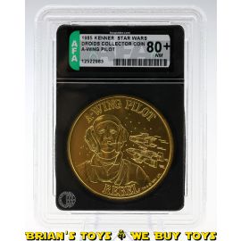 Vintage Kenner Star Wars Droids Collectors Coin A-Wing Pilot AFA 80+ NM #12522983