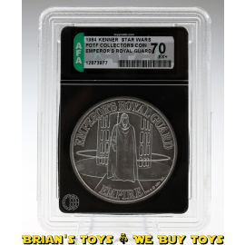 Vintage Kenner Star Wars POTF Collectors Coin Emperor's Royal Guard AFA 70 EX+ #12873977