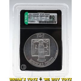 Vintage Kenner Star Wars POTF Collectors Coin FX-7 AFA 80 NM #11226547