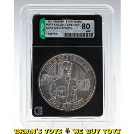 Vintage Kenner Star Wars POTF Collectors Coin Luke (Jedi Knight - Dagobah) AFA 80 NM #13997481