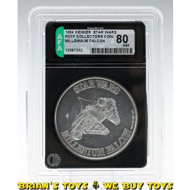 Vintage Kenner Star Wars POTF Collectors Coin Millennium Falcon AFA 80 NM #12087332