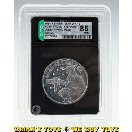 Vintage Kenner Star Wars POTF Prototype Coin Luke (X-Wing Pilot) Small AFA 85 NM+ #12574384