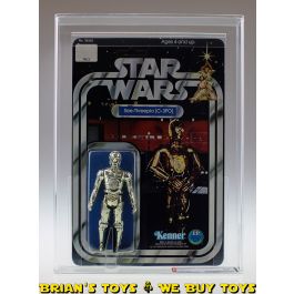 Vintage Kenner Star Wars Carded 12 Back-B C-3PO Action Figure AFA