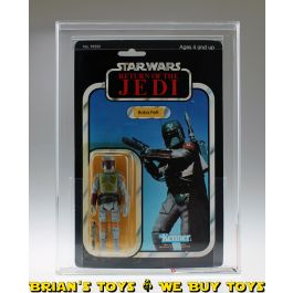 Vintage Kenner Star Wars Carded ROTJ 77 Back-A Boba Fett Action