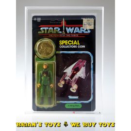 Vintage Kenner Star Wars POTF 92 Back A-Wing Pilot Action Figure AFA 85 Y-NM+ (C80 B85 F85) #11988242