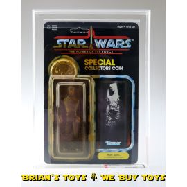 Vintage Kenner Star Wars POTF 92 Han Solo (In Carbonite) Action Figure AFA 70+ Y-EX+ (C70 B85 F90) #11545346
