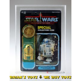 Vintage Kenner Star Wars POTF 92 Back R2-D2 (with Pop-Up Saber) Action Figure AFA 80 Y-NM+ (C80 B85 F85) #11168822