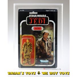 Vintage Kenner Star Wars ROTJ Carded 3.75" Han Solo Figure AFA 80 Y-NM (C80 B85 F90) #11895782