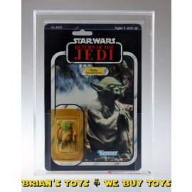 Vintage Kenner Star Wars ROTJ Carded 3.75" Yoda Taped Cane Figure AFA 80 Y-NM (C80 B85 F85) #17917726