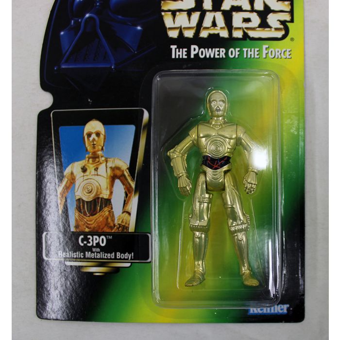 POTF 2 SW JP C-3PO Green Tint Green Brian's Toys