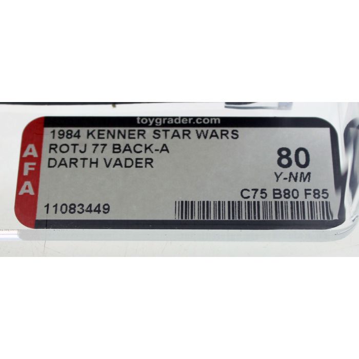 Vintage 1984 Kenner Star Wars ROTJ 77 Back-A Darth Vader Carded