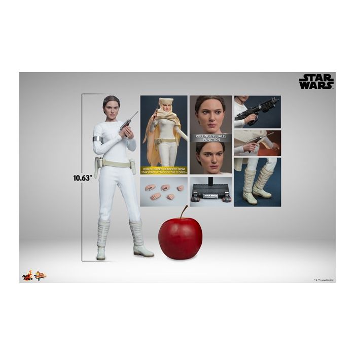 Hot Toys Star Wars: Episodio II - Action Figure Padmé Amidala In Scala 1/6, 27 Cm - Collezionabile Da Esposizione - 2