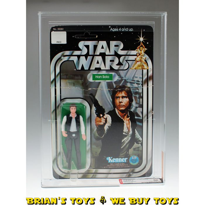 Vintage Kenner Star Wars Carded 12 Back-A Han Solo (Small Head