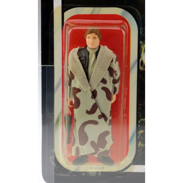 Vintage Kenner Star Wars Carded ROTJ 77 Back-A Han Solo (In Trench