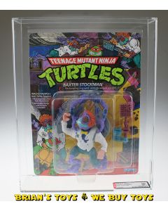 1989 Playmates TMNT Series 2 / 14 Back Baxter Stockman Rose Swatter Action Figure AFA 80 NM (C80 B80 F80) #15266671