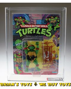1988 Playmates TMNT Series 1 / 10 Back Raphael Soft Head / Fan Club Flyer Behind Accessory Tree AFA 80 NM (C75 B80 F85) #12021818