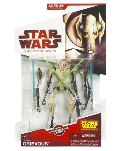 Star Wars 2009 Clone Wars Carded 3.75" General Grievous (Reissue) Action Figure