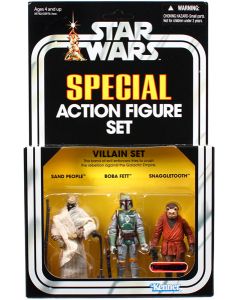 Star Wars 2010 Vintage Collection Special Action Figure Set (ANH) Boxed Villain Set #2 (Tusken Raider, Boba Fett, & Snaggletooth)