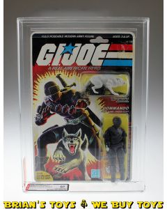 1985 Hasbro GI Joe Series 4 / 34 Back Snake Eyes with Timber Action Figure AFA 60 EX (C60 B60 F85) #19101421