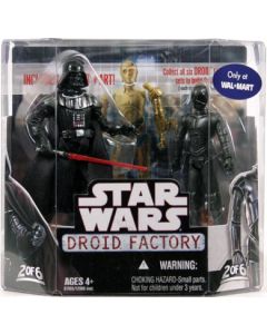 Star Wars 2008 Droid Factory Boxed 3.75" Darth Vader & K-3PX Action Figures