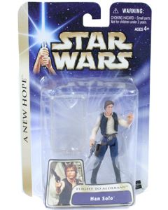 Star Wars Saga A New Hope Carded Han Solo (Flight to Alderaan) Action Figure