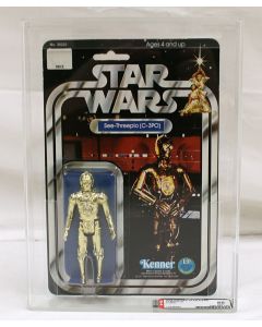 Vintage Star Wars Carded 12 Back-B C-3PO Action Figure AFA 85 (C80 B85 F90) #11538394
