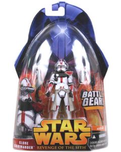Revenge of the Sith Carded Clone Commander (Battle Gear - Red)