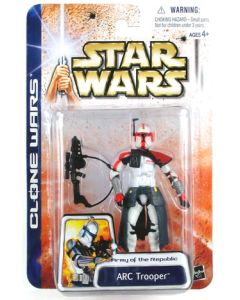 Star Wars Clone Wars Carded 3.75" ARC Trooper (Red) Action Figure (Army of the Republic)