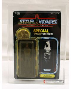 Vintage Star Wars POTF Carded Han Solo in Carbonite Action Figure AFA 75+Y (C75 B80 F90) #15805043