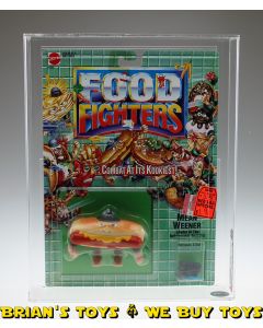 Vintage Mattell Carded Food Fighters Refrigerator Rejects Mean Weener Action Figure CAS 85 (C85 B85 F85) #10210840