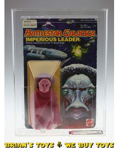 Vintage Mattel Carded Battlestar Galactica Series 1 Imperious Leader Action Figure AFA 70 EX+ (C70 B70 F90) #17797305