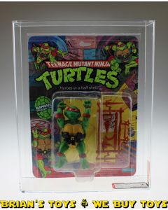 Playmates TMNT Series 1/10 Back Raphael Soft Head/Fan Club Flyer Flyer Behind Acc. Tree AFA 70 EX+ (C70 B70 F85) #14588390