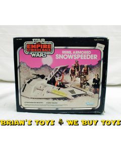 Vintage Star Wars Vehicles Boxed Snowspeeder C9 with C5 Box (Decals Unapplied, Pop Cut Out, Pink Box)